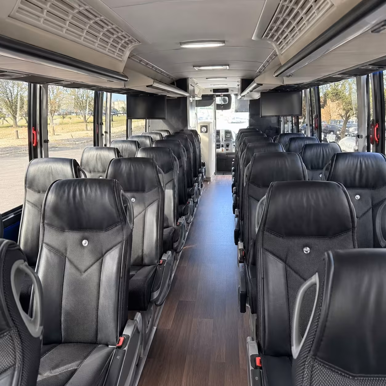 vista charter bus interior